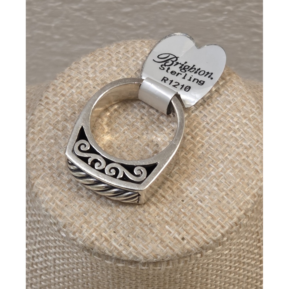 Retired Sterling Silver Brighton Rope & Scroll Ring R1210 Size 9 New Old Stock